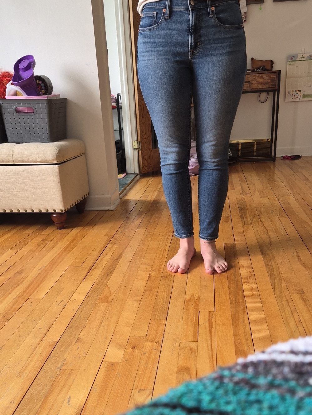 GAP High-Rise Skinny Jeans in Medium Blue